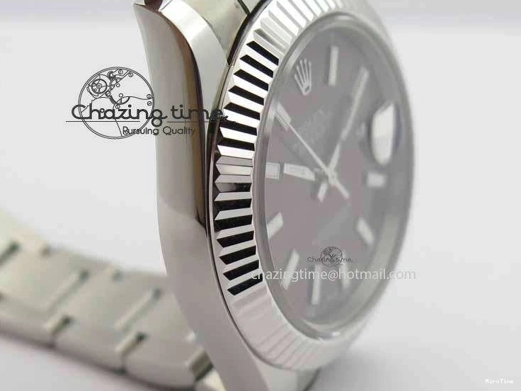 MiroTime 0325 Tailored DateJust II 41mm SS BP Maker Best Edition Dark Gray Dial On SS Bracelet SA 3735